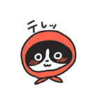 ほっかむりハチワレの顔だけスタンプ（個別スタンプ：6）