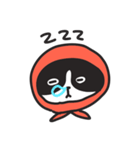 ほっかむりハチワレの顔だけスタンプ（個別スタンプ：9）