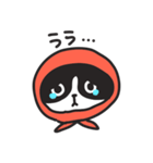 ほっかむりハチワレの顔だけスタンプ（個別スタンプ：10）