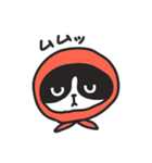 ほっかむりハチワレの顔だけスタンプ（個別スタンプ：11）