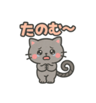 しっぽぐるぐるネコの日常スタンプ（個別スタンプ：21）