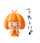 感情が伝わる✳︎オレンジ頭の女の子✳︎3D（個別スタンプ：11）