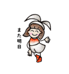 おかっぱ頭のバニーちゃん5（個別スタンプ：3）