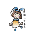 おかっぱ頭のバニーちゃん5（個別スタンプ：5）