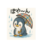 傘さすペンギン（個別スタンプ：24）
