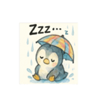 傘さしているペンギンちゃん（個別スタンプ：13）