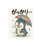 傘さしているペンギンちゃん（個別スタンプ：29）