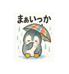 傘さしているペンギンちゃん（個別スタンプ：39）