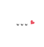 シンプル文字 ハート 黒字 かわいい 40（個別スタンプ：37）
