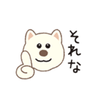 しばいぬさん（白）（個別スタンプ：6）