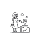 どこにいるの？世界の友だちパック（個別スタンプ：5）