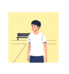 どこにいるの？世界の友だちパック（個別スタンプ：8）