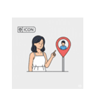 どこにいるの？世界の友だちパック（個別スタンプ：13）