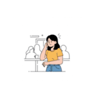 どこにいるの？世界の友だちパック（個別スタンプ：14）