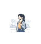 どこにいるの？世界の友だちパック（個別スタンプ：15）