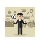 どこにいるの？世界の友だちパック（個別スタンプ：16）