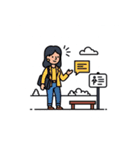 どこにいるの？世界の友だちパック（個別スタンプ：23）