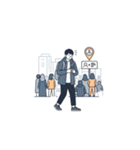 どこにいるの？世界の友だちパック（個別スタンプ：32）