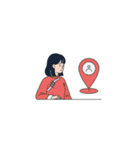 どこにいるの？世界の友だちパック（個別スタンプ：33）