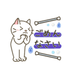 バトントワリング！連絡用〈白猫〉（個別スタンプ：10）