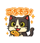四角いネコのぶんた（個別スタンプ：34）