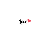英字 シンプル文字 英単語 ハート 40（個別スタンプ：34）