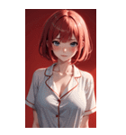 パジャマの女の子の写真（個別スタンプ：11）
