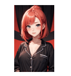 パジャマの女の子の写真（個別スタンプ：14）