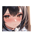 猫耳の黒髪 ＆ 恥じらい顔0（個別スタンプ：29）