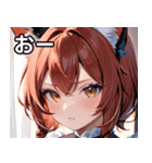 猫耳の赤髪 ＆ 自信満々な表情（個別スタンプ：6）