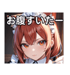 猫耳の赤髪 ＆ 自信満々な表情（個別スタンプ：28）