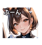 猫耳の茶髪 ＆ 優しい微笑み（個別スタンプ：9）