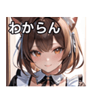 猫耳の茶髪 ＆ 優しい微笑み（個別スタンプ：22）