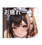 猫耳の茶髪 ＆ 優しい微笑み（個別スタンプ：27）