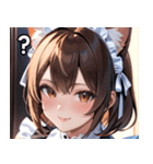 猫耳の茶髪 ＆ 優しい微笑み（個別スタンプ：30）