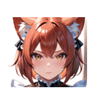 猫耳の赤髪 ＆ 自信満々な表情0（個別スタンプ：3）
