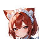 猫耳の赤髪 ＆ 自信満々な表情0（個別スタンプ：4）