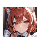 猫耳の赤髪 ＆ 自信満々な表情0（個別スタンプ：5）