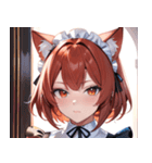猫耳の赤髪 ＆ 自信満々な表情0（個別スタンプ：7）