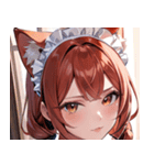 猫耳の赤髪 ＆ 自信満々な表情0（個別スタンプ：11）