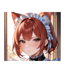 猫耳の赤髪 ＆ 自信満々な表情0（個別スタンプ：16）