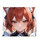 猫耳の赤髪 ＆ 自信満々な表情0（個別スタンプ：21）