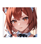 猫耳の赤髪 ＆ 自信満々な表情0（個別スタンプ：26）