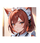 猫耳の赤髪 ＆ 自信満々な表情0（個別スタンプ：27）