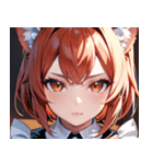 猫耳の赤髪 ＆ 自信満々な表情0（個別スタンプ：31）