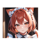 猫耳の赤髪 ＆ 自信満々な表情0（個別スタンプ：32）