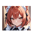 猫耳の赤髪 ＆ 自信満々な表情0（個別スタンプ：33）