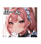 猫耳のピンク髪 ＆ 拗ね顔（個別スタンプ：9）