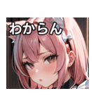 猫耳のピンク髪 ＆ 拗ね顔（個別スタンプ：22）