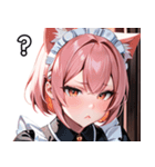 猫耳のピンク髪 ＆ 拗ね顔（個別スタンプ：30）